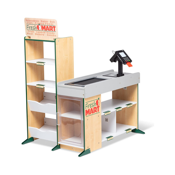 Melissa & Doug Freestanding Wooden Fresh Mart Grocery Store Role Play Toy Via Amazon