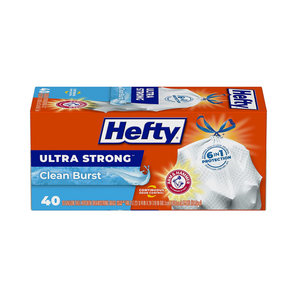 40-Count 13-Gallon Hefty Ultra Strong Tall Kitchen Trash Bags
