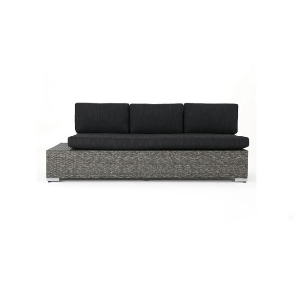 3 Seater Left Wicker Sofa With Cushions Via Walmart