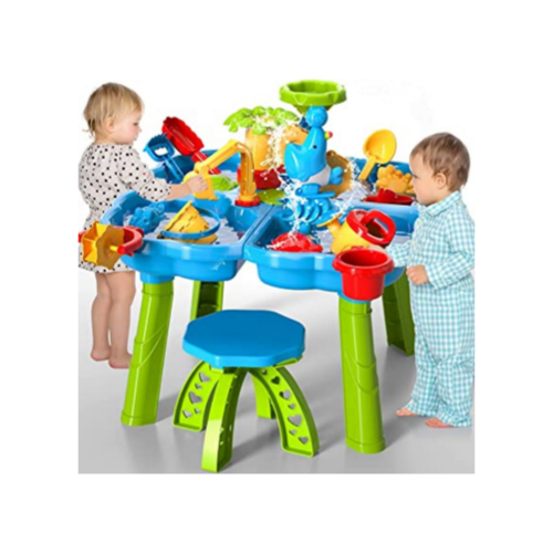 4 in 1 Outdoor Sand and Water Play Table With 32 Accessories Via Amazon