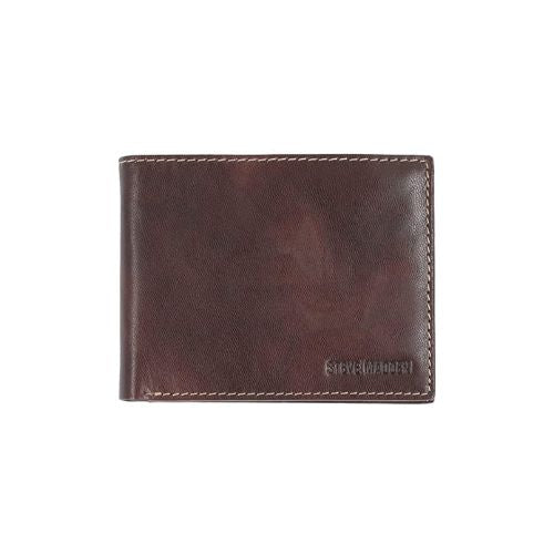 Steve Madden Men's Leather RFID Wallet Extra Capacity Attached Flip Pocket Via Amazon