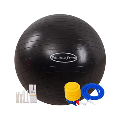 BalanceFrom Exercise Ball with Quick Pump, 2,000-Pound Capacity Via Amazon