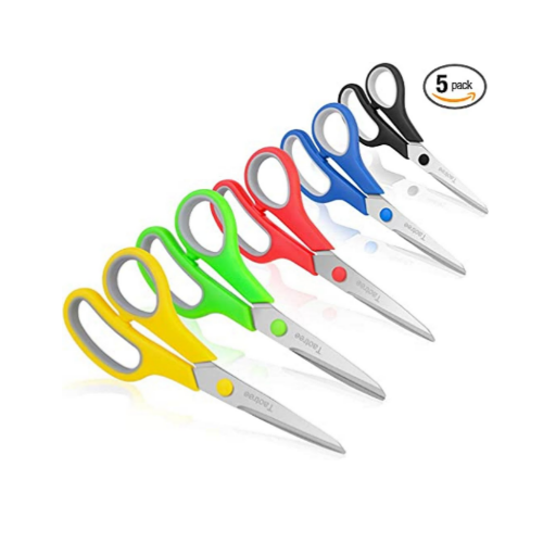 5 Pack 8-Inch Multipurpose Scissors Via Amazon