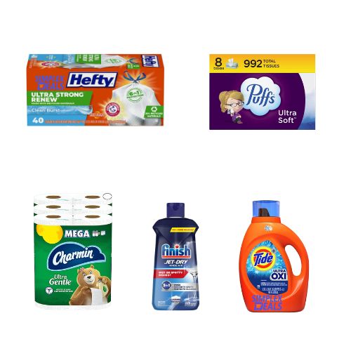 Save On Toilet Paper, Jet-Dry Rinse, Puffs Tissues, Tide Ultra Oxi, Trash Bags, Dishwasher Detergent Tabs, Puffs, And More From Amazon!