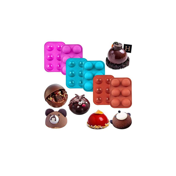 6 Pcs Hot Chocolate Bomb Silicone Mold Dome Via Amazon
