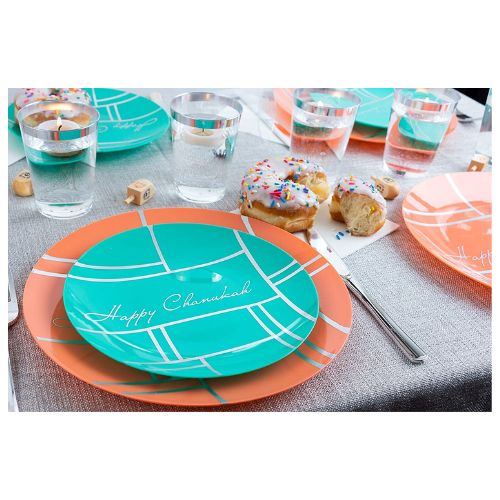 40 Piece Combo Chanukah Plates Set Via Amazon
