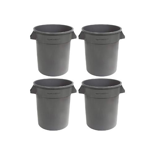 4-pack 20 Gallon Heavy Duty Round Trash/Garbage Can Via Amazon