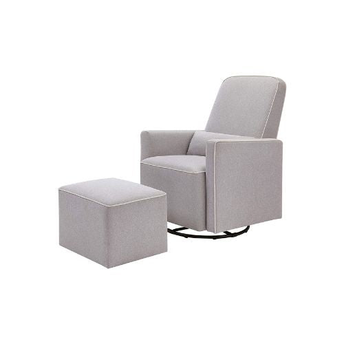DaVinci Olive Upholstered Swivel Glider with Bonus Ottoman Via Amazon