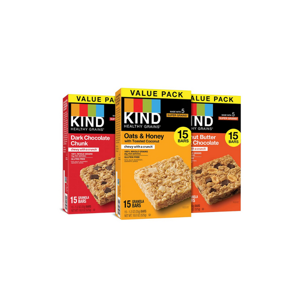 45 KIND Healthy Grains Bars, Variety Pack via Amazon
