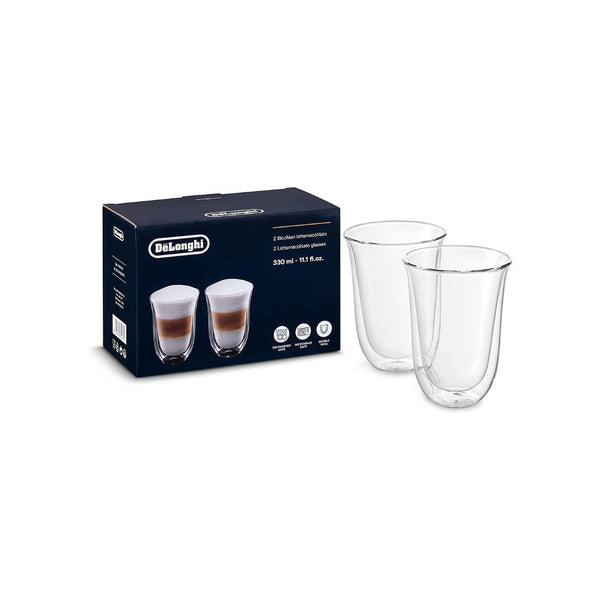 Set Of 2 De’Longhi Double Walled Thermo Latte Glasses Via Amazon