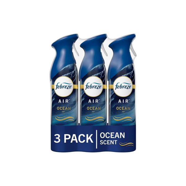 3-Pack Febreze Air Effects Ocean Scent Air Freshener