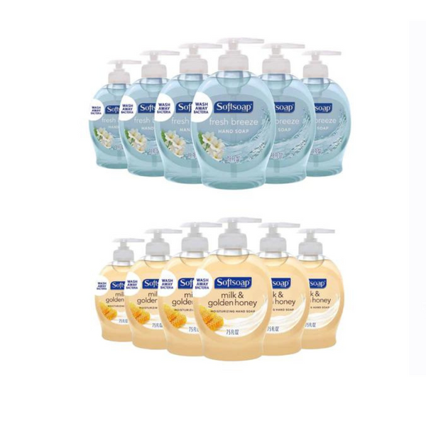 6 Bottles of Softsoap Moisturizing Liquid Hand Soap (4 Scents)
