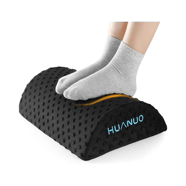 HUANUO Under Desk Massage Textured Surface Foot Rest w/ 2 Optional Covers