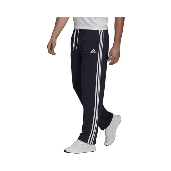 Adidas Men’s Essentials Fleece Open Hem 3-Stripes Pants