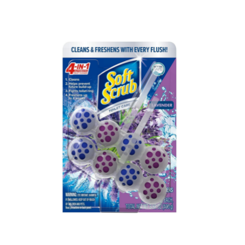 2-Pack Soft Scrub 4-in-1 Rim Hanger Toilet Bowl Cleaner Via Amazon