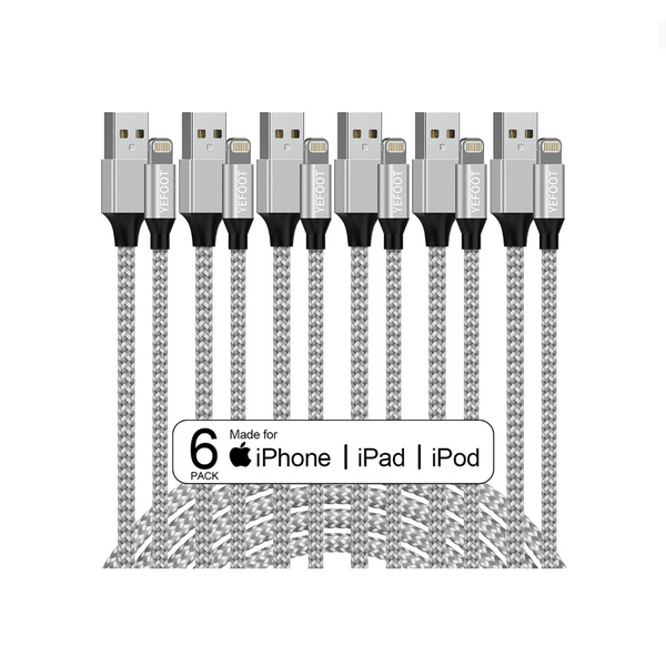 6 iPhone Charger Lightning Cables Via Amazon