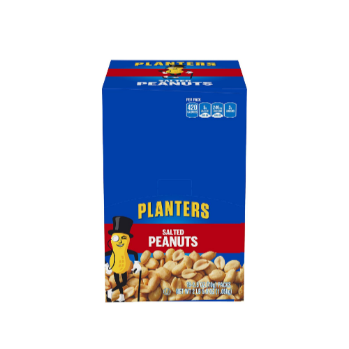 Planters Salted Peanuts (2.5 oz Packets, Pack of 15) Via Amazon