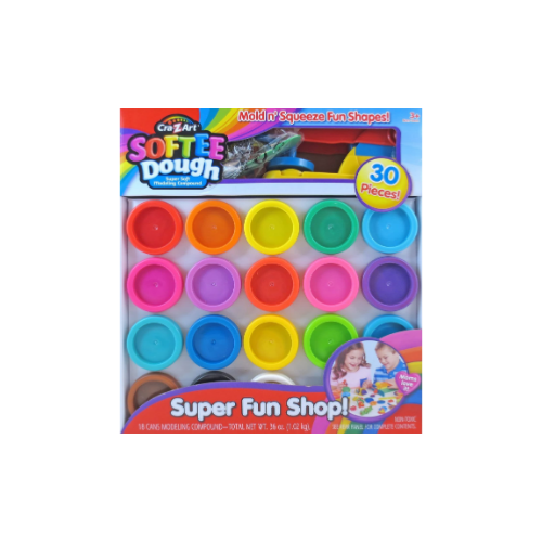 Cra-Z-Art Super Rainbow Softee Dough Color Pack Set (30 Piece) Via Amazon