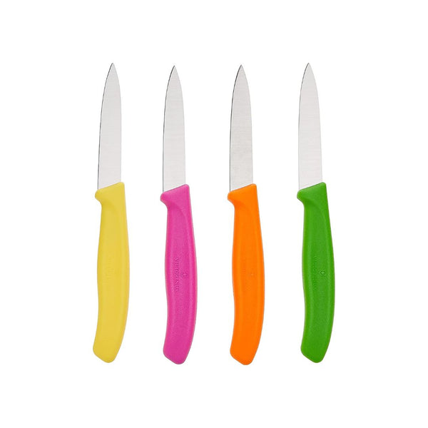 Victorinox 4-Piece Set of 3.25 Inch Swiss Classic Paring Knives with Straight Edge via Amazon