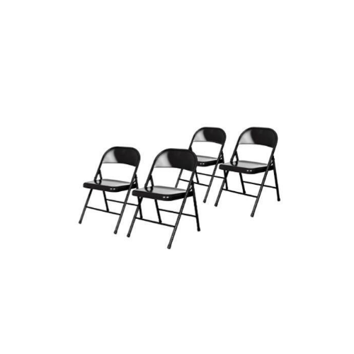 4 Steel Folding Chairs Via Amazon