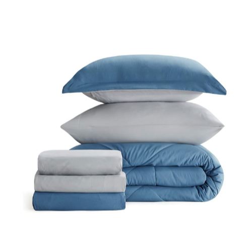 6 Pieces Bedsure Blue Bed Set Twin Via Amazon