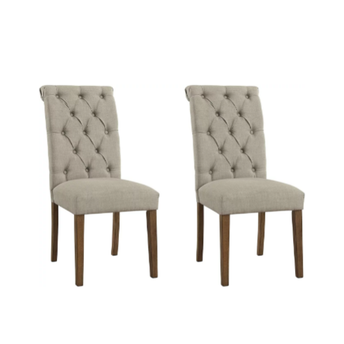 Set Of 2 Signature Design by Ashely Harvina French Country Tufted Upholstered Dining Chair Via Amazon