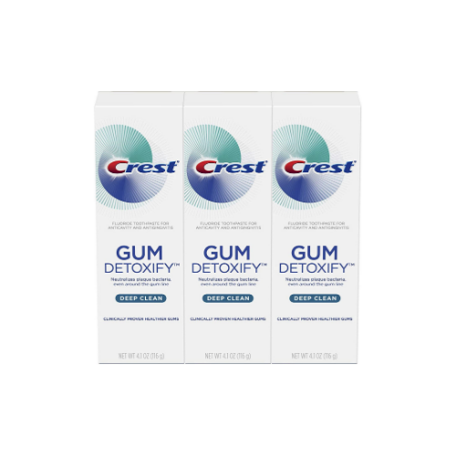 3-Pack Crest Toothpaste Gum Detoxify Deep Clean Via Amazon