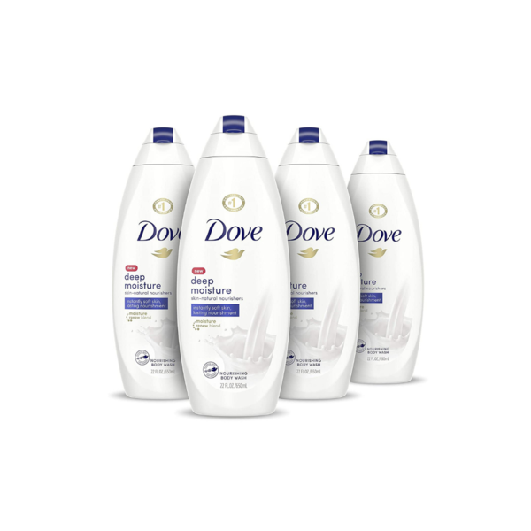 4 Bottles Of Dove Body Wash Deep Moisture Via Amazon