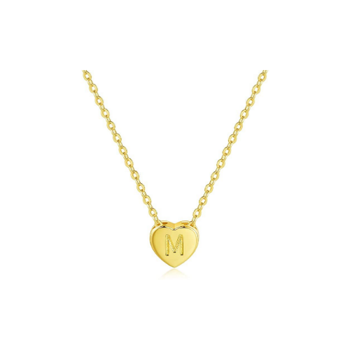 Gold Initial Heart Necklace (All ABC's) Via Amazon