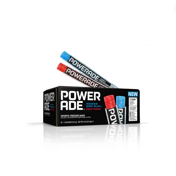 70 Pack Of Powerade Sports Freezer Bars Mountain Berry Blast And Fruit Punch Via Amazon