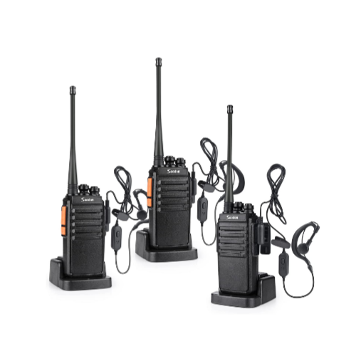 3-Pack Rechargeable Long Range Two Way Radio with Earpieces Via Amazon