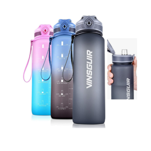 32 oz Water Bottle with Motivational Time Marker Via Amazon