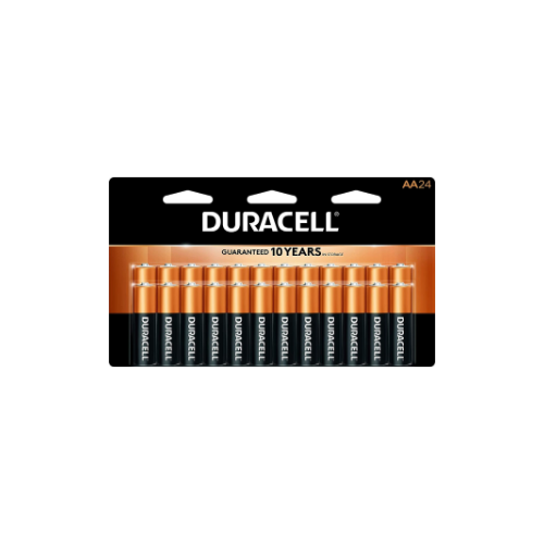 24 Count Duraccell CopperTop AA Alkaline Batteries Via Amazon