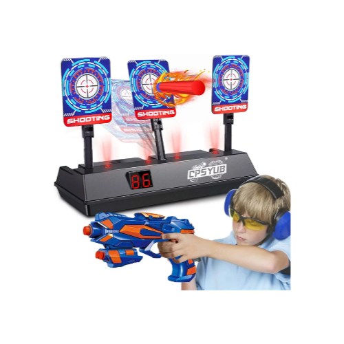 Electric Digital Target for Nerf Guns Toys with Light Sound Effect Via Amazon