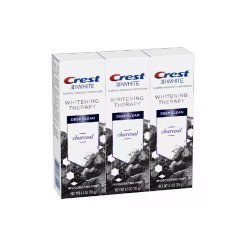 3 Tubes of Crest Charcoal 3D White Toothpaste via Amazon