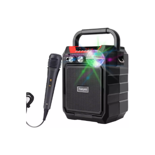 Portable Karaoke Machine with USB Disco Lights Via Amazon