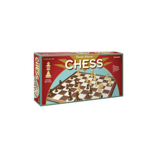 Family Classics Chess with Folding Board and Full Size Chess Pieces Via Amazon