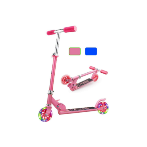 Adjustable Kids Folding Scooter with Light Up Wheels Via Amazon