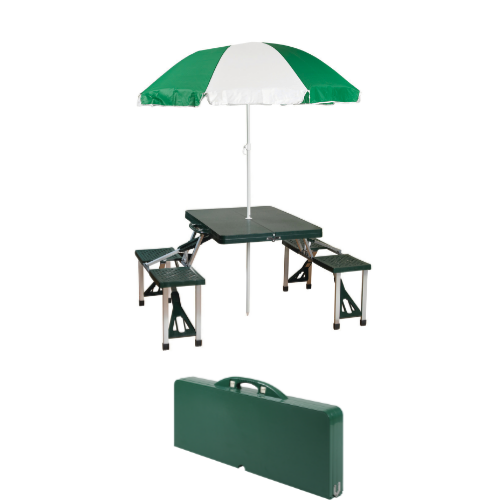 Folding Picnic Table with Umbrella, Via Walmart