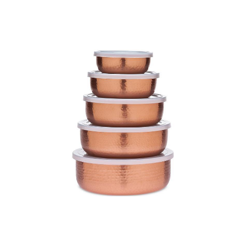 Godinger 5-Pc. Hammered Copper Storage Bowl Set Via Macys