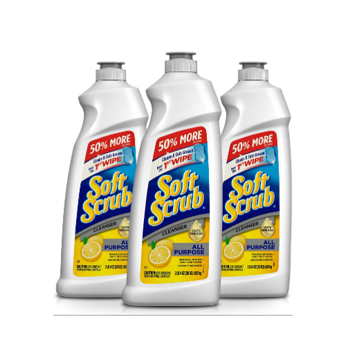 3 Bottles of Soft Scrub All Purpose Surface Cleanser Via Amazon