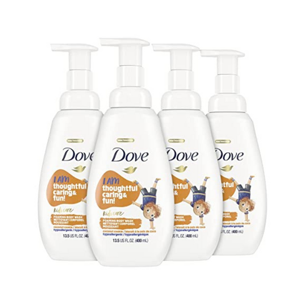 4 Bottles of Dove Foaming Body Wash For Kids Coconut Cookie Via Amazon