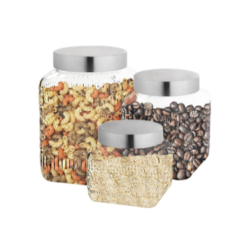 3-Piece Glass Jar Set  Via Amazon
