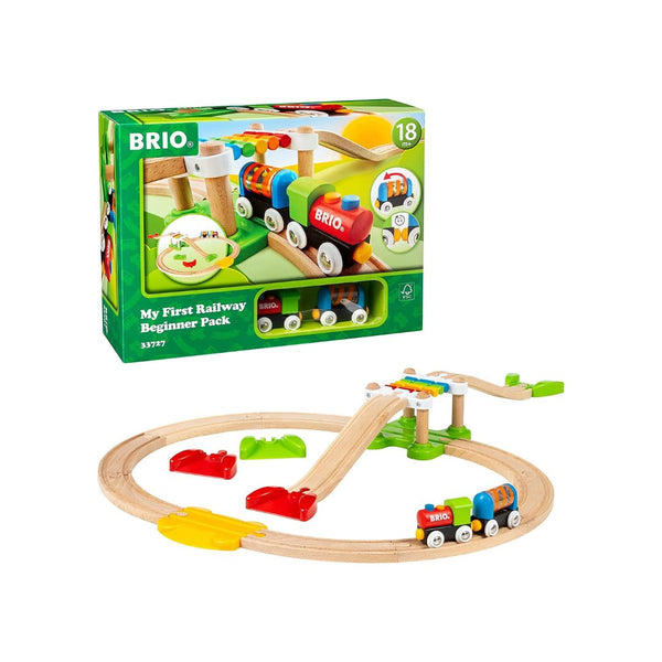 Wooden Toy Train Set for Kids via Amazon