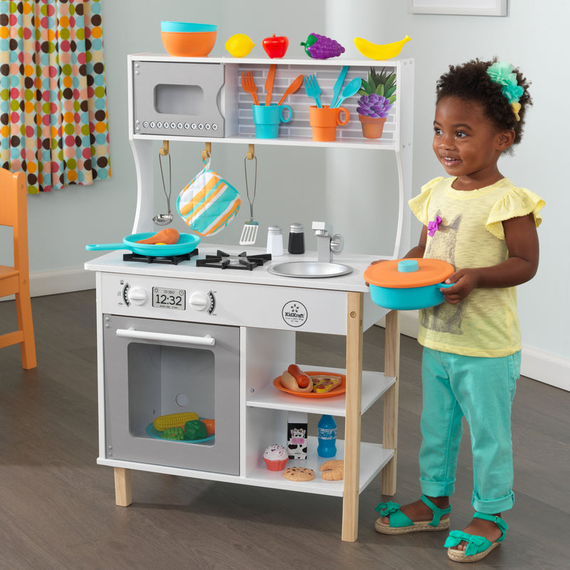 KidKraft All Time Play Kitchen with 38 Piece Accessory Play Set Via Walmart