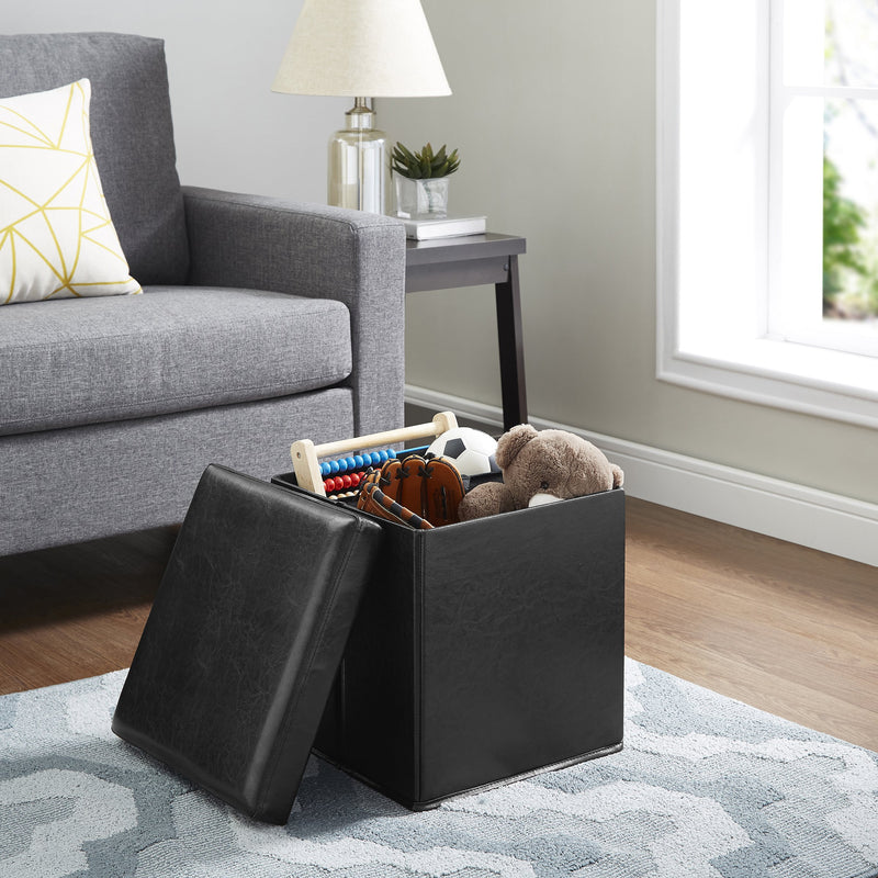 Mainstays Ultra Collapsible Storage Ottoman Via Walmart