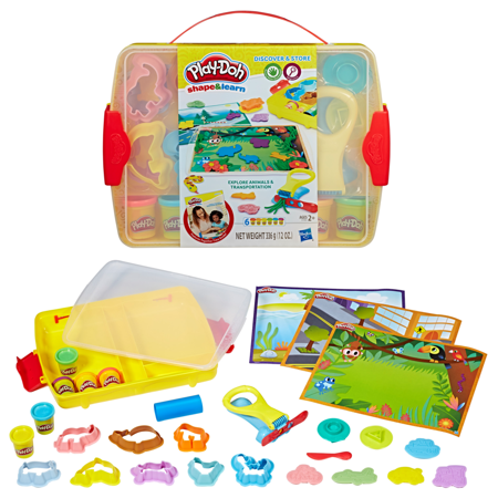 Play-Doh Shape & Learn Discover & Store Set with 6 Cans of Dough & 20+ Tools Via Walmart