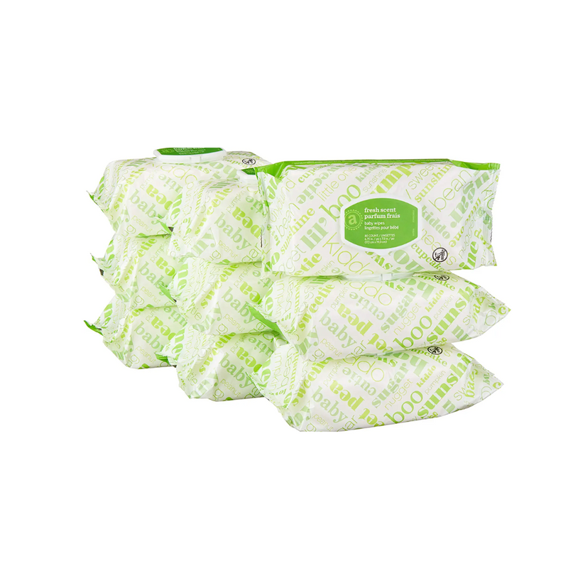 36 Amazon Elements Baby Wipes Packs, 2,880 Total Wipes Via Amazon