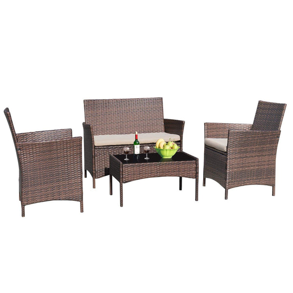 4 Piece Outdoor Patio Furniture Set  via Walmart