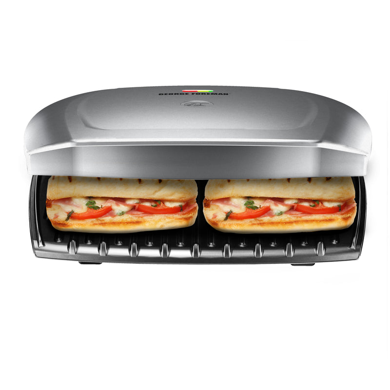 George Foreman 9-Serving Classic Plate Electric Indoor Grill and Panini Press Via Walmart